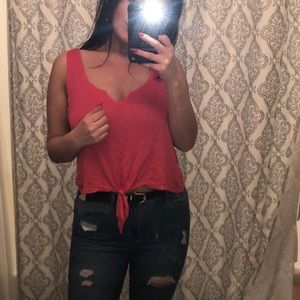Pink summer tank top